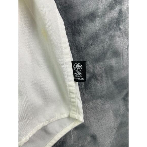 Vintage 1997 Betty Boop Shirt M White Button Up Suspenders Print MGM Grand RARE - Picture 6 of 13